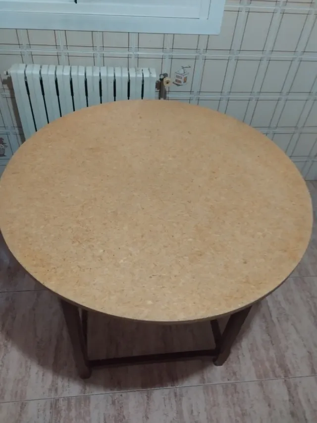 Mesa camilla redonda madera