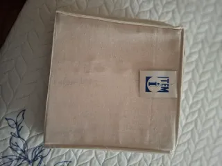 Organizador de tela colgante beige