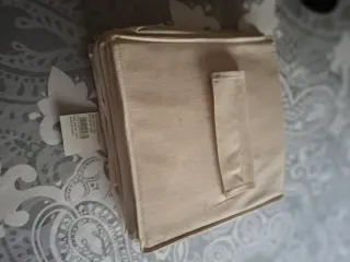 Organizador de tela colgante beige