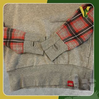 Sudadera Dickies Talla S Cuello Alto Tartán