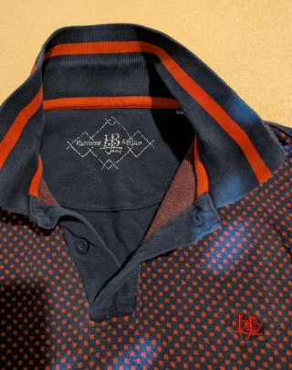 Maglietta a maniche lunghe blu e rosse