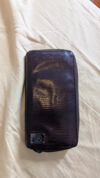 Portafoglio Diesel Unisex Marrone e Argento