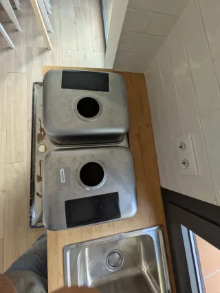 Fregadero LÅNGUDDEN 2 senos inox 75x53