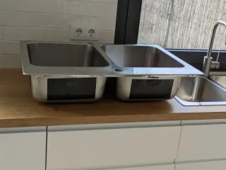 Fregadero LÅNGUDDEN 2 senos inox 75x53