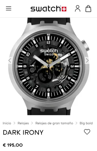 Swatch Dark Irony Negro y Turquesa