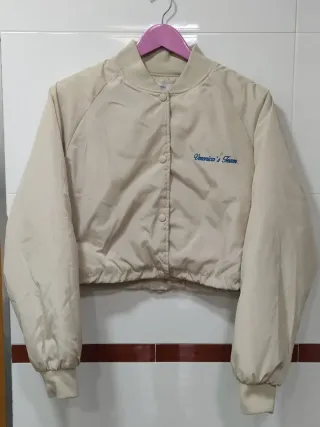 Cazadora Bomber Beige Bershka
