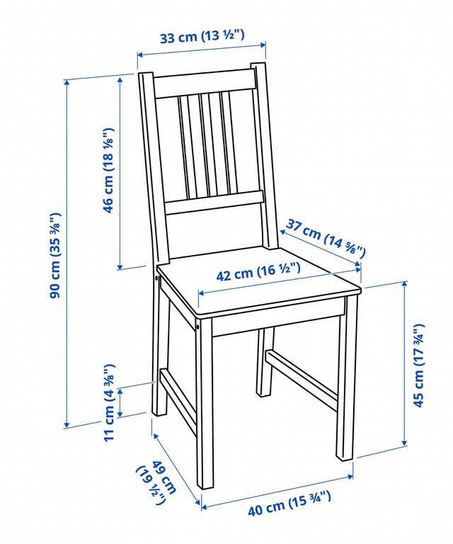 Sedie Stefan Ikea in legno beige/marrone (2 pz)
