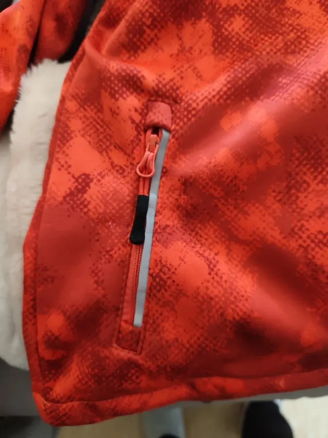 Jaqueta polar com capuz e zíper tamanho 10