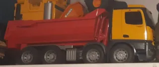 Camión Obra Bruder Mercedes Rojo/Amarillo