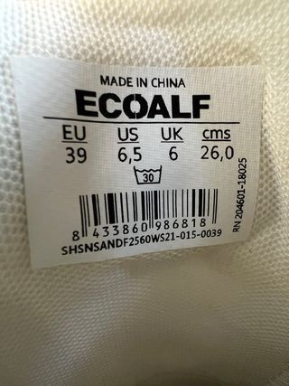 Zapatillas Mujer Ecoalf Talla 39 Blancas/Negras