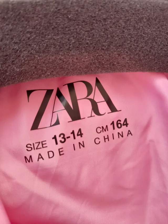 Chaqueta rosa acolchada niña Zara
