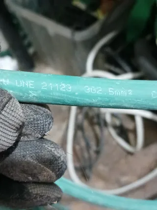 Cable Corriente 5mm Verde