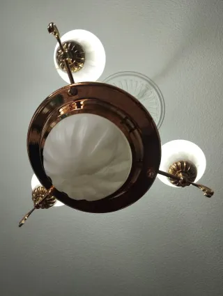 Lámpara de techo de mármol y metal