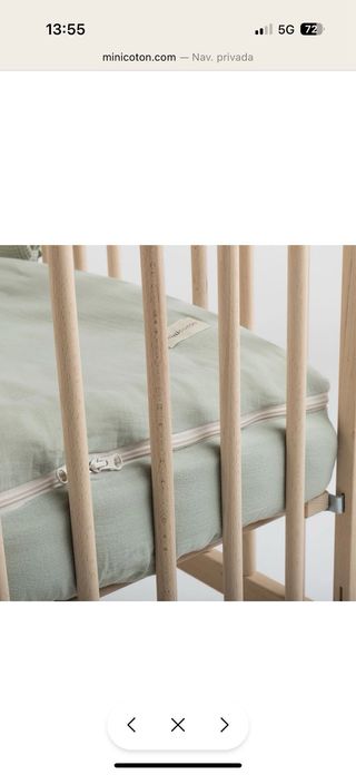 Cuna Ikea GONATT + Saco Minicoton + Colchón Ecus