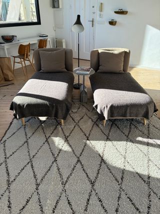 autentico alfombra Beni Ourain, tamano grande