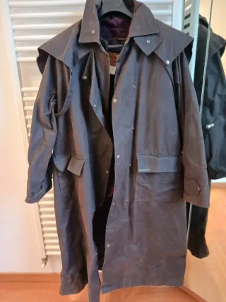 Cappotto uomo Australian oilskin marrone