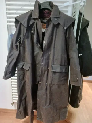 Cappotto uomo Australian oilskin marrone