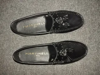 Mocasines Martinelli negros sin estrenar