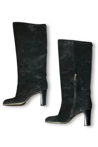 Stivali Emporio Armani camoscio tacco