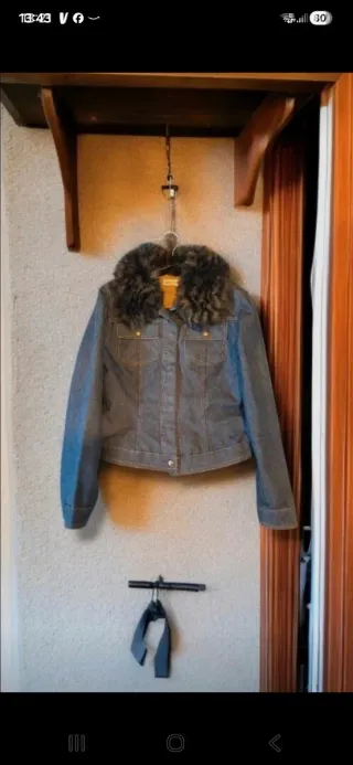 Chaqueta vaquera Vintage Blanco mujer