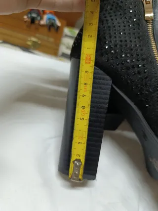 Botines tacón negros talla 39