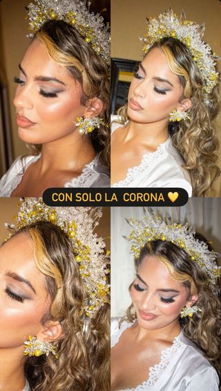 VESTIDO Y CORONA DE ALDIVINA TALLA M Y PUEDE SACAR