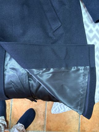 Gabardina larga azul marino hombre