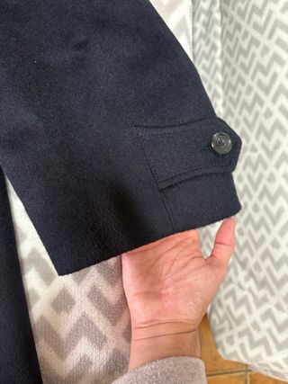 Gabardina larga azul marino hombre