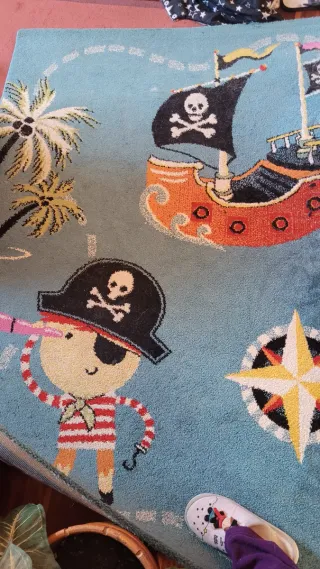 Alfombra infantil pirata azul