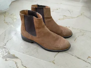 Botines Chelsea Beige/Marrón