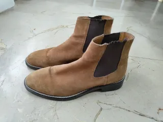 Botines Chelsea Beige/Marrón