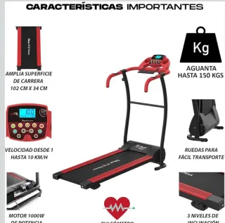 Cinta de Correr Eléctrica 1000W DXIII