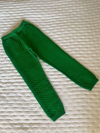 Pantalón chándal acolchado verde