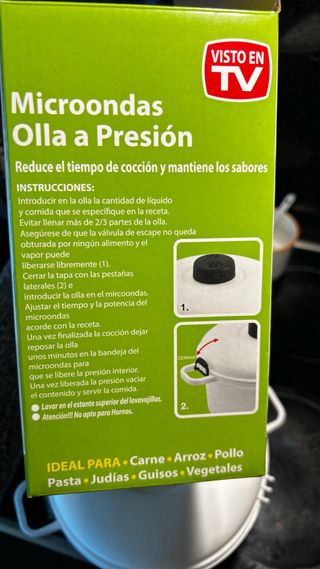 Olla a Presión Microondas manual