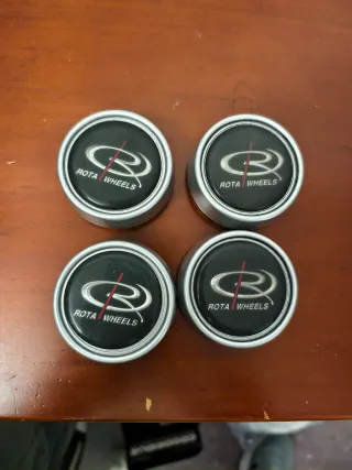 4 Tapas de Llanta Rota Wheels color gris