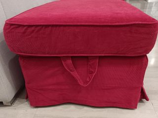 2 Puffs Reposapies con almacenaje Ektorp Ikea Rojo
