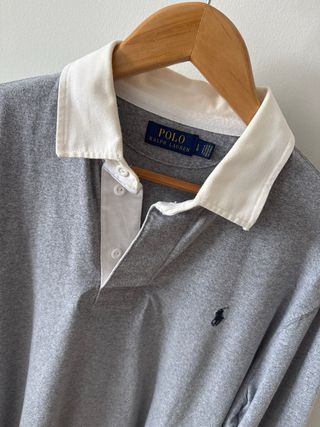 Polo Ralph Lauren manga larga gris Talla L