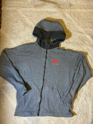 Sudadera Nike Air Gris Cremallera Y2K