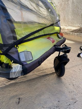 Remolque doble de bicicleta para niños