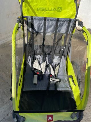 Remolque doble de bicicleta para niños