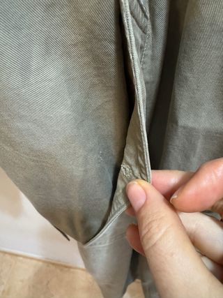 Gabardina oversize vintage larga beige/verde