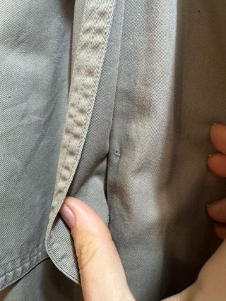 Gabardina oversize vintage larga beige/verde