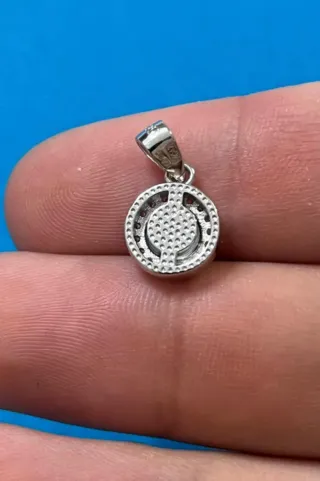 Lujoso Colgante Ojo Turco Circonitas Plata Ley 925