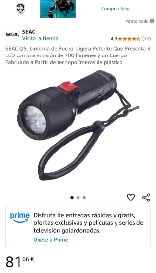 Linterna de buceo Seac Q5