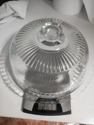 Quesera de cristal grande