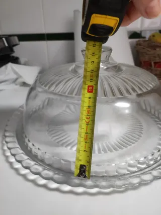 Quesera de cristal grande