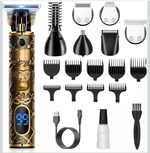 Macchina da barba e tagliacapelli per barba con accessori multipli