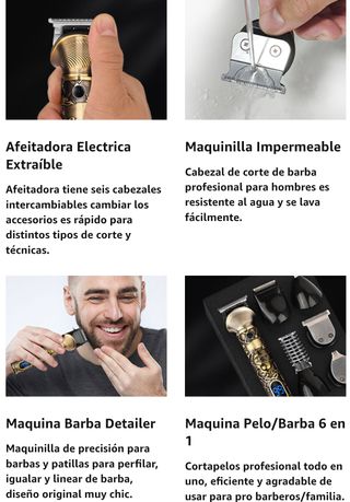 Maquina de Afeitar Recortadora de Barba Cortapelos