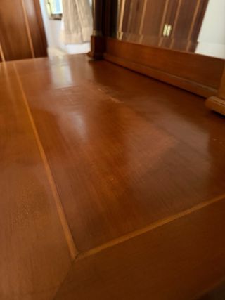 CÓMODA CON ESPEJO DORMITORIO MADERA MACIZA ANTIGUA