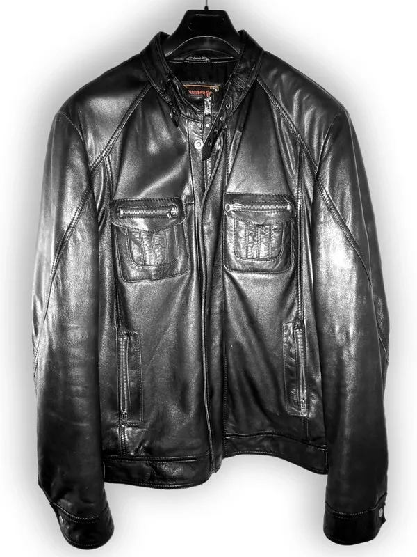 Chaqueta Biker de piel para hombre